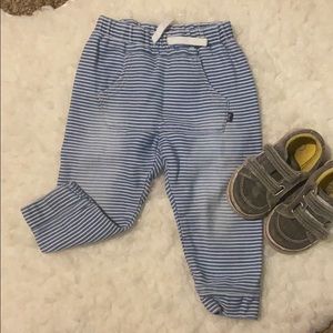 Indigo striped sweatpants